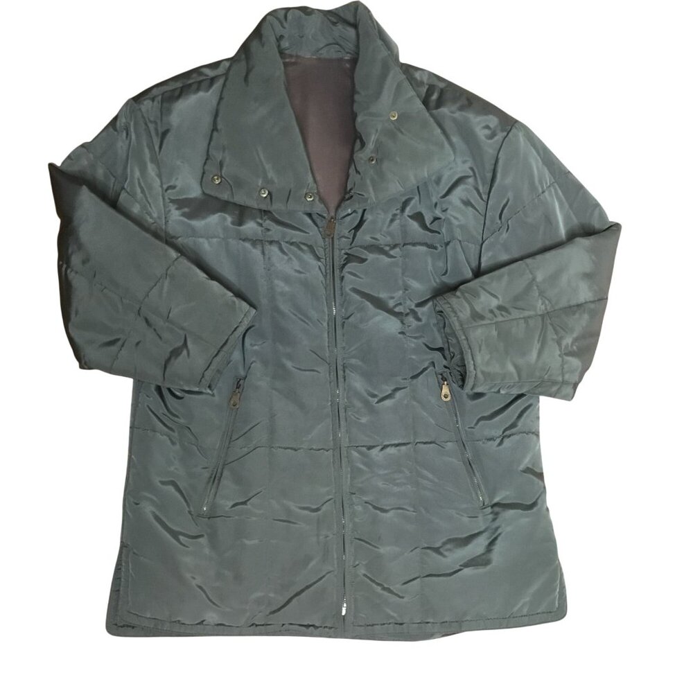 SCHNEIDERS Salzburg VTG Mens Quilted Green Polyamide Jacket Austria EU 52 US L